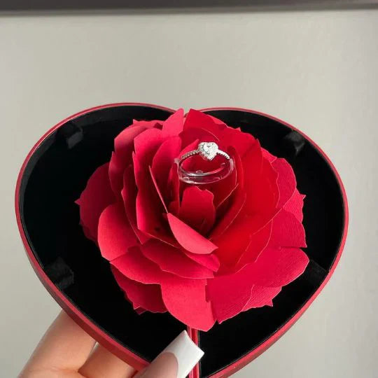 Rose Heart Ring Box