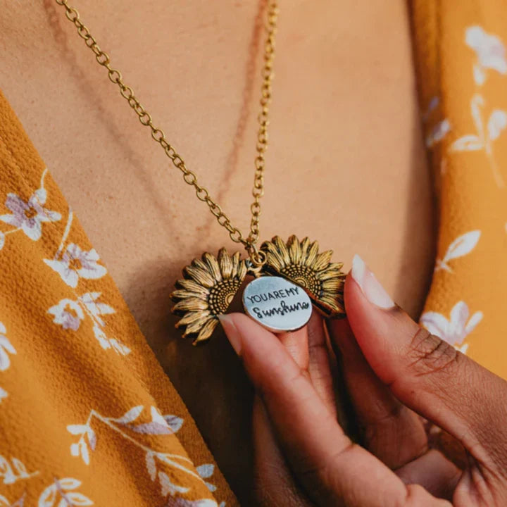 Personalized Sunflower Necklace